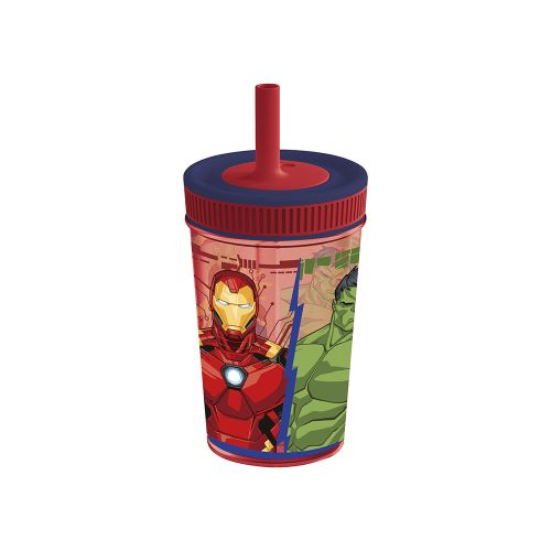 Vaso con Pajita Leak Proof Avengers 420 ml — Cartoons