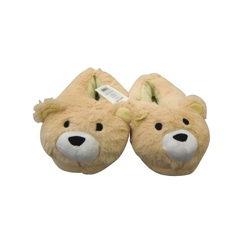 Pantufla Peluda de Oso Beige Talle único — Cartoons