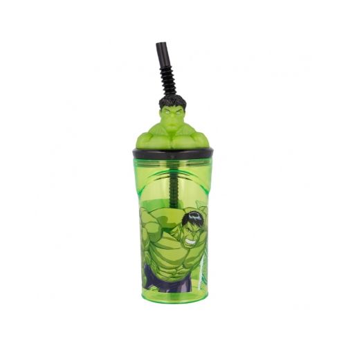 Vaso Alto con Forma 3D 18 cm 360ml - Hulk — Cartoons