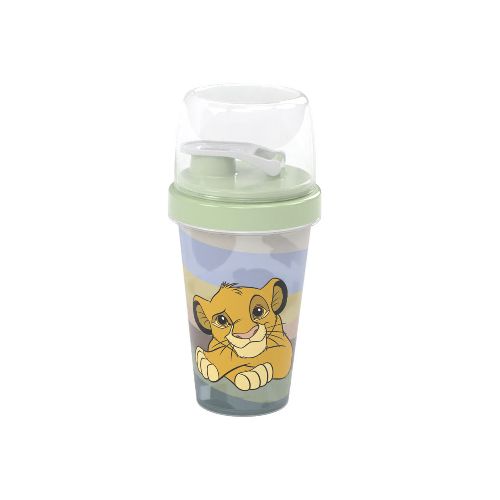 Vaso Milk Shake con Tapa Rey León 320 ml — Cartoons