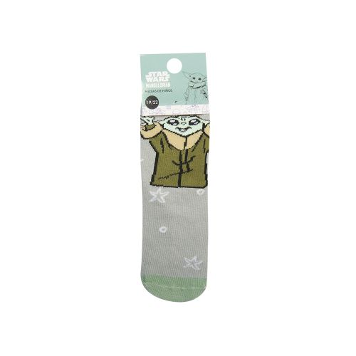 Medias Infantiles Baby Yoda Gris Oficial Talle 19/30 — Cartoons