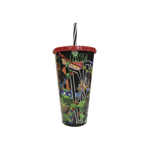 Vaso Plástico con Pajita Tortugas Ninjas 700 ml — Cartoons