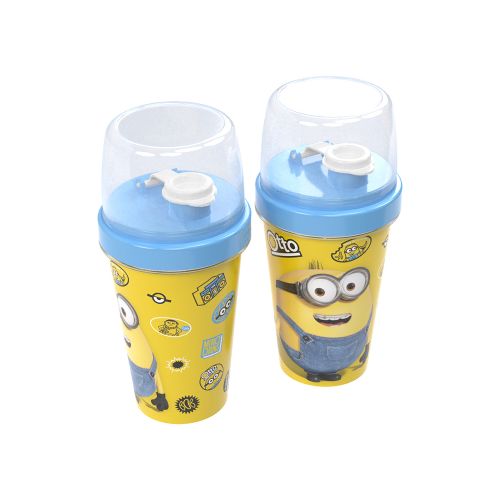 Vaso Milk Shake con Tapa Minions 320 ml — Cartoons