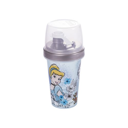 Vaso Milk Shake con Tapa Princesas Disney 320 ml - CELESTE — Cartoons