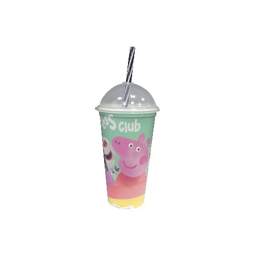 Vaso Plástico Milk Shake con Pajita Peppa Pig 500 ml  Peppa pig