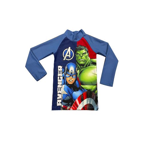 Remera UV Malla Infantil Varios Talles - Avengers  Spiderman