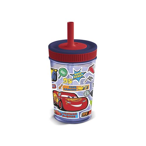 Vaso con Pajita Leak Proof Cars 420 ml — Cartoons