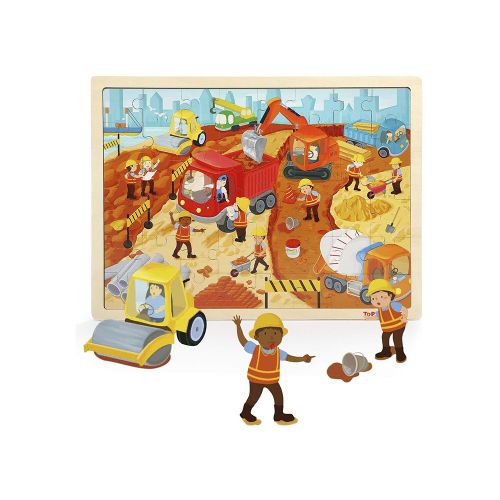 Puzzle 48 Piezas Construcción de Madera 40 cm — Cartoons