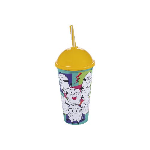 Vaso Plástico Milkshake con Pajita 500 ml Minions — Cartoons