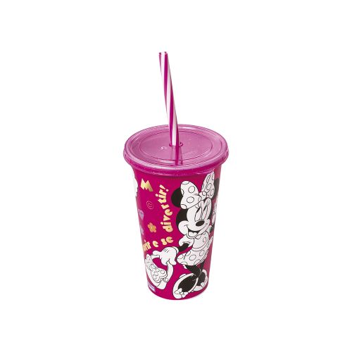 Vaso Plástico con Pajita Minnie 500 ml — Cartoons