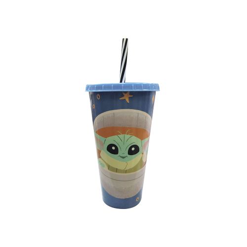 Vaso Plástico con Pajita 700ml Oficial - BABY YODA — Cartoons