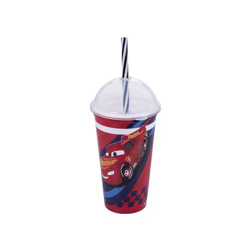 Vaso Plástico Milk Shake con Pajita Cars 500 ml — Cartoons