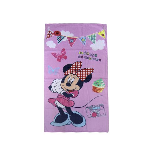 Toalla Playera Mickey y Minnie Algodón 70 x 130 cm - 1102-01 MINNIE  Mickey mouse