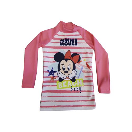 Remera UV Malla Bebé Talles 6/24 Meses - Minnie Rosa  Mickey mouse