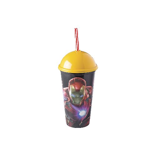 Vaso Plástico Milk Shake con Pajita 500 ml - Ironman — Cartoons