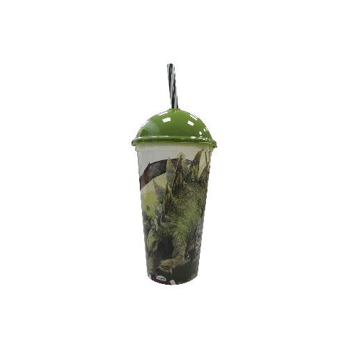 Vaso Plástico Milk Shake con Pajita 500 ml Jurassic World — Cartoons