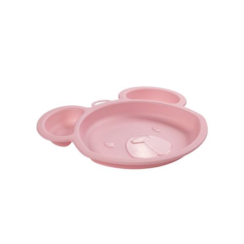 Plato Plástico con Forma 3D para Bebé 268 ml - OSO ROSA — Cartoons