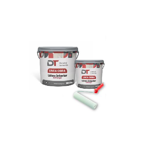 Pintura Latex Interiores Antihongos 20+4 Lts. + Rodillo  DT