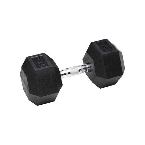 Mancuerna Hexagonal 25 Kg Pesas Ejercicio Dumbbell  