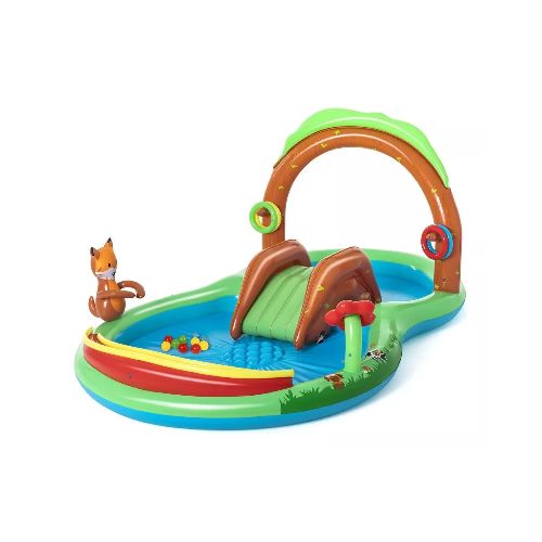 Piscina Doble Infantil Inflable Puente Bosque Juegos Bestway  