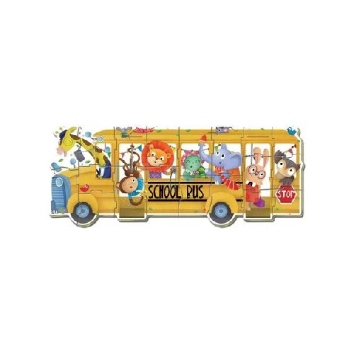 Set Puzzle Bus Escolar Animales Rompecabezas Didactico Educa  