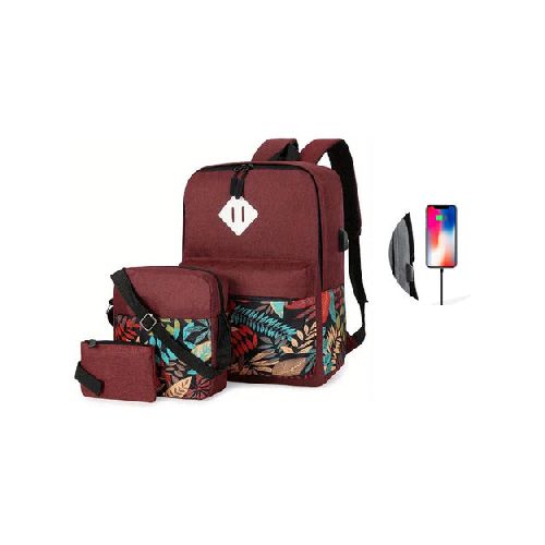 Mochila Power Bank Con Morral Y Bolsito 16 Pulgadas  