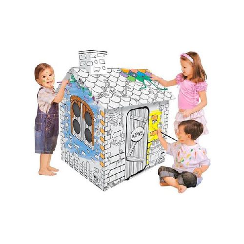 Casita Carpa Para Niños Casita Para Pintar Patio Interior  