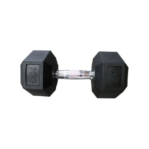 Mancuerna Hexagonal 20 Kg Pesas Ejercicio Dumbbell  