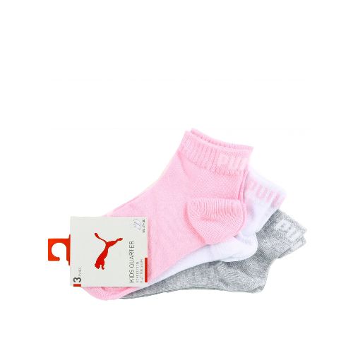 Medias de Hombre Puma x3 BWT Quarter Puma - Rosa - Blanco - Gris — Peppos