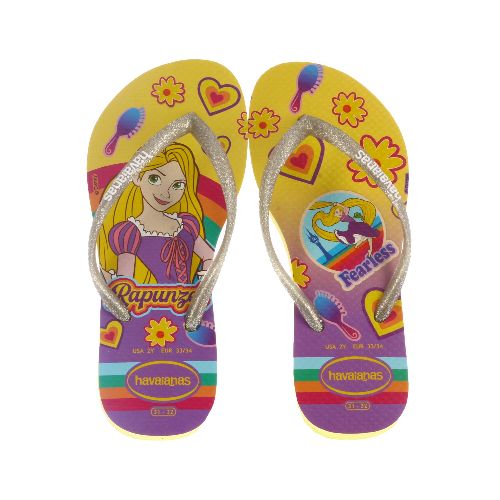 Sandalia de Niños Havaianas Kids Slim Princes Havaianas - Amarillo - Dorado — Peppos