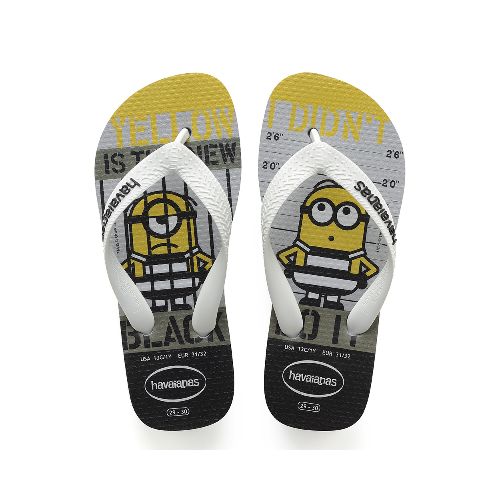 Sandalia de Niños Havaianas Minions Havaianas - Gris - Blanco Hielo — Peppos