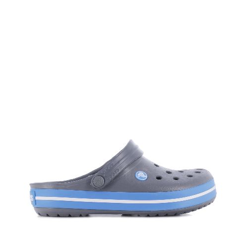 Zueco de Hombre Crocs Crocband Crocs - Gris Carbón - Celeste — Peppos