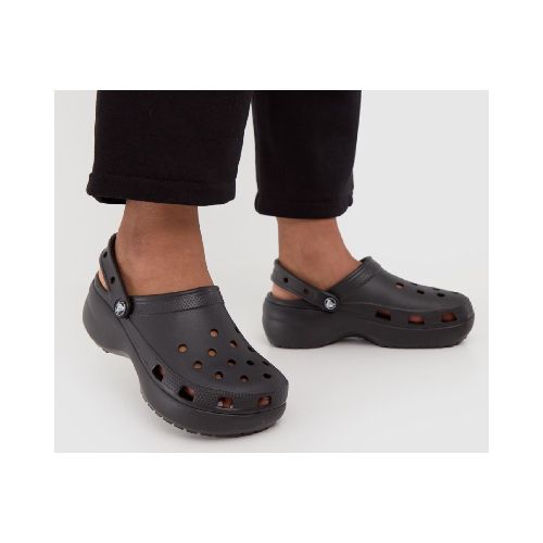 Zueco de Mujer Crocs Classic Plataforma Crocs - Negro — Peppos