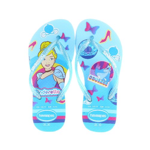 Sandalia de Niños Havaianas Kids Slim Princes Havaianas - Celeste — Peppos