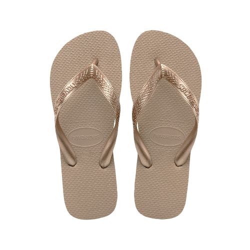 Ojotas Unisex Havaianas Top Havaianas - Rosa - Dorado — Peppos