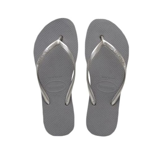 Ojotas de Mujer Havaianas Slim Havaianas - Gris Acero — Peppos