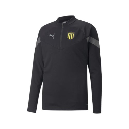 Buzo de Hombre Puma Peñarol Train 1/4 Zip Top Puma - Negro - Amarillo — Peppos