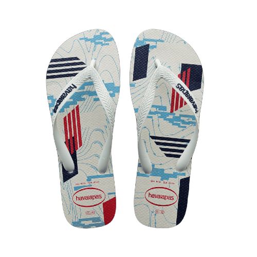 Ojotas de Hombre Havaianas Trend Havaianas - Blanco - Azul Marino — Peppos