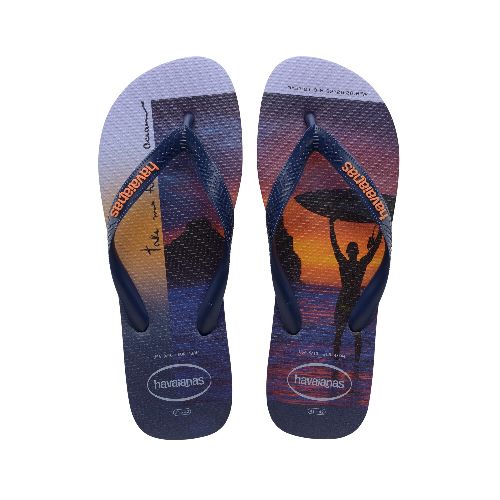 Sandalia de Hombre Havaianas Hype Havaianas - Azul Marino - Anaranjado - Rosado — Peppos