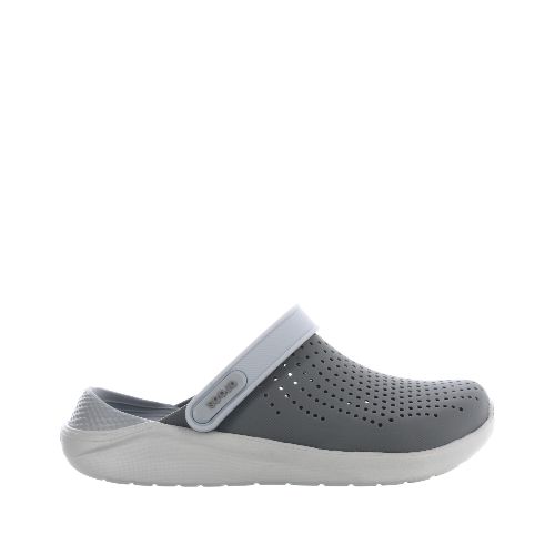 Zueco de Hombre Crocs Lite Ride Crocs - Gris Humo - Gris - Blanco — Peppos