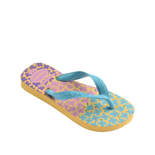 Sandalia de Niños Havaianas Hav.Kids Flores Havaianas - Amarillo - Azul — Peppos