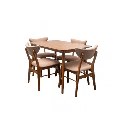 JUEGO DE COMEDOR 4 SILLAS TAPIZADAS HV COSTA — Alfa Ventas