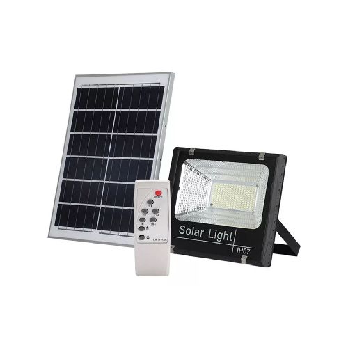 Foco Solar Led 100W con Control y Fotocélula  