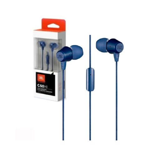 Auriculares JBL C50HI In Ear Wired Blue — Oportuna