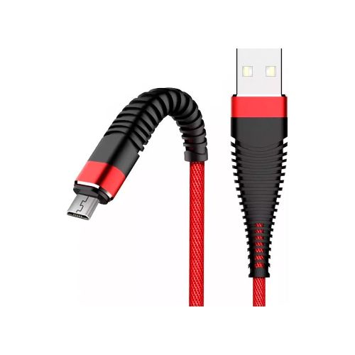 Cable Cargador Micro Usb Malla Super Reforzado Treqa 1 Metro - Variante Color Rojo — Atrix