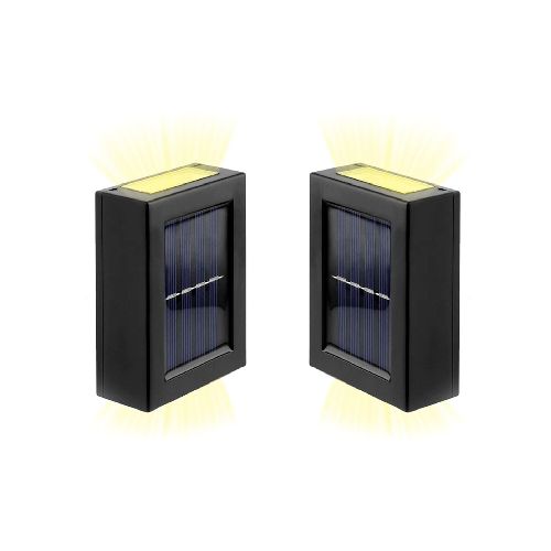 Set x2 Foco Solar Aplique Pared Sensor Fotocelula Exterior — Atrix