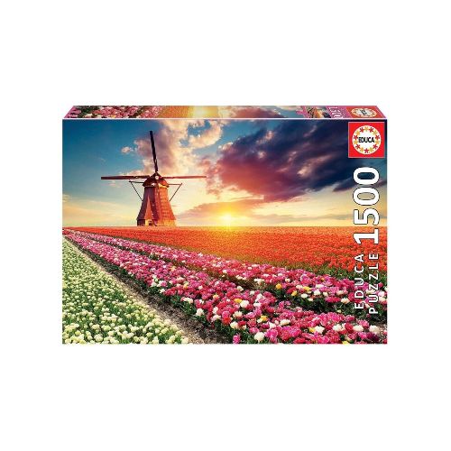 Rompecabeza Educa Puzzle Paisaje Tulipanes 1500 Piezas — Atrix