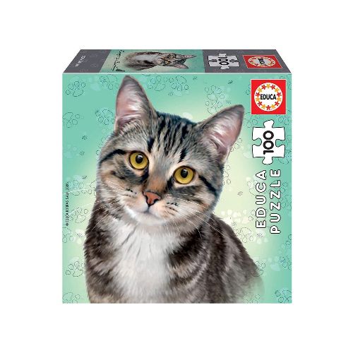 Puzzle 100 Piezas Gato Shorthair Rompecabezas Gatito Educa — Atrix