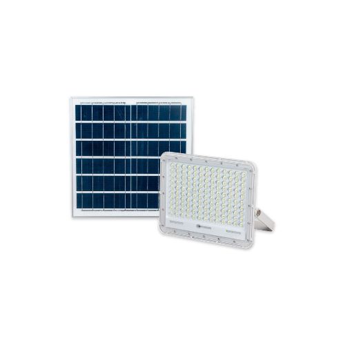 Foco Led Panel Solar 100W IP67 Reflector Exterior Luz Fria - Variante Color Blanco — Atrix