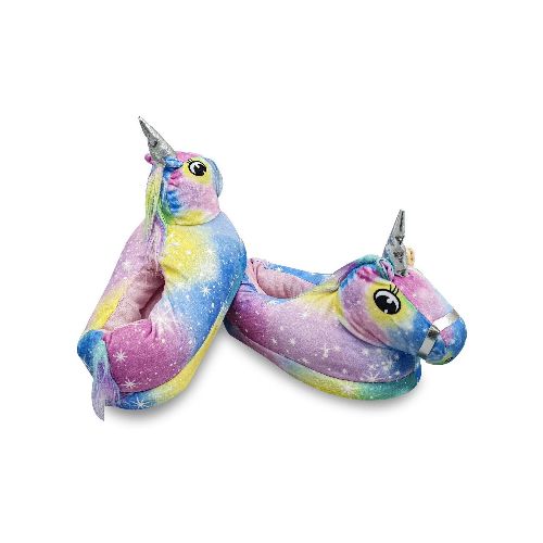 Pantuflas Unicornio Calentitos Talles Adulto Y Niños - Variante Amarillo Unicornio — Atrix